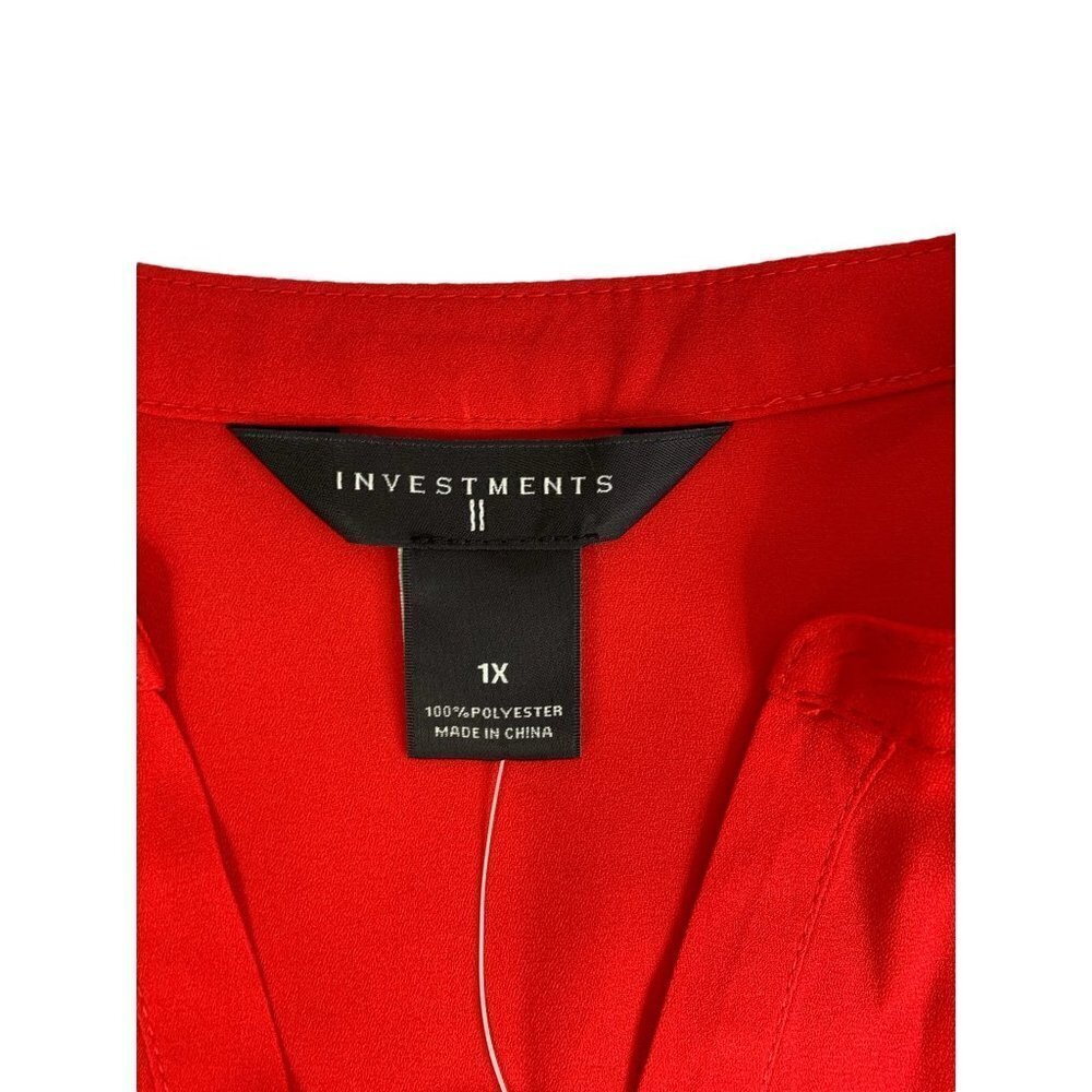 Investments II Women's Rocking Red Blouse - Picture 3 of 6